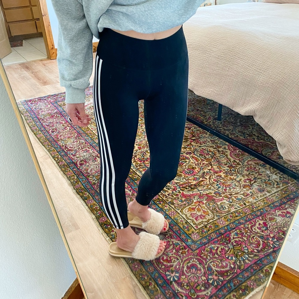 Adidas believe this 3 stripe tights xs leggings black yoga pants